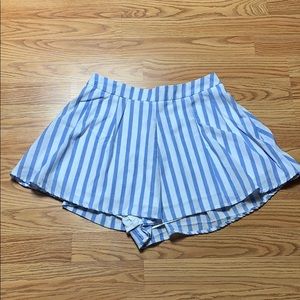 Female Skirt Shorts Stripped High Rise